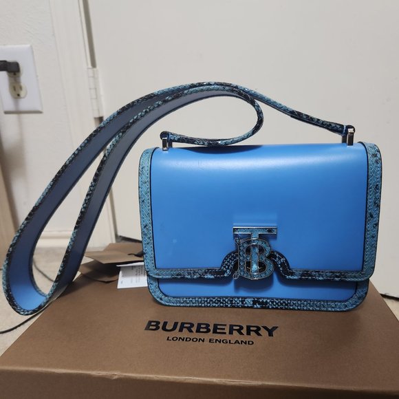 BURBERRY Bright Sky Blue Crosbody Bag - Picture 16 of 16